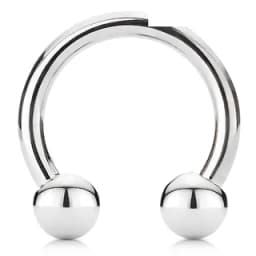 Circular barbell in implant-grade titanium