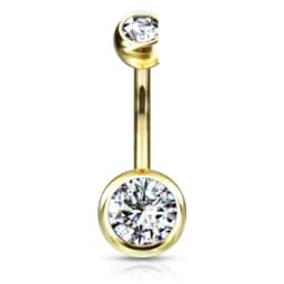 Navel curved barbell in implant-grade titanium