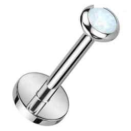 White opal bezel in implant-grade titanium