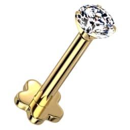 Prong-set round CZ in implant-grade titanium