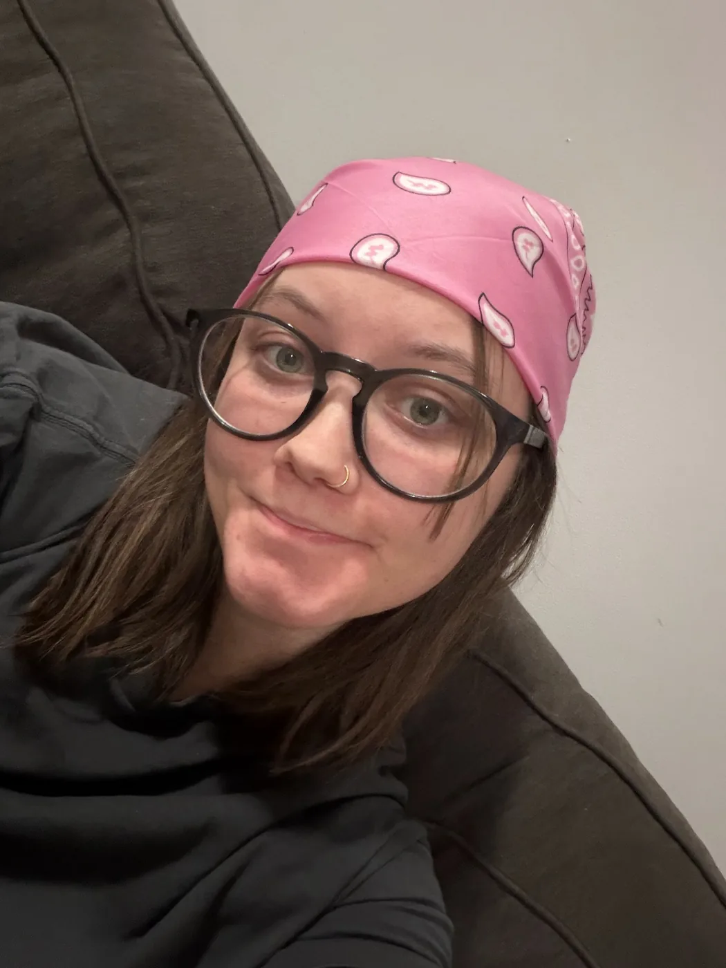Syd relaxing at home